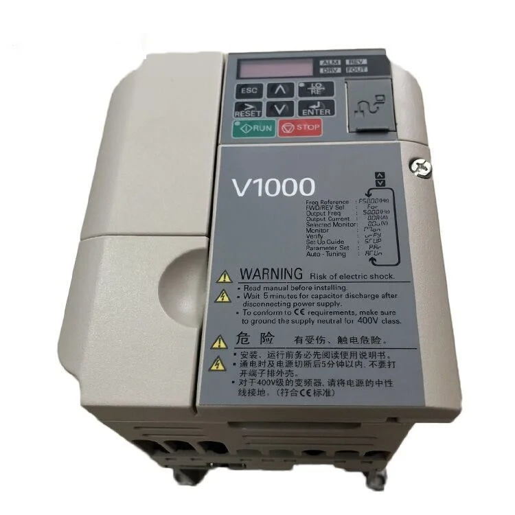 
STOCK Yaskawa V1000 Series CIMR-VB2A0012 12A Inverter For Textile Machinery 