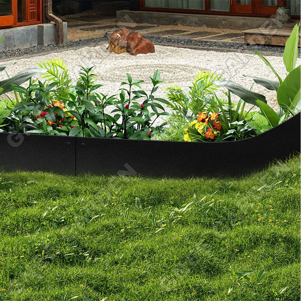 Galvanized Steel Raised Garden Bed  Flower Planter lawn Edge folding Corten Bed edging