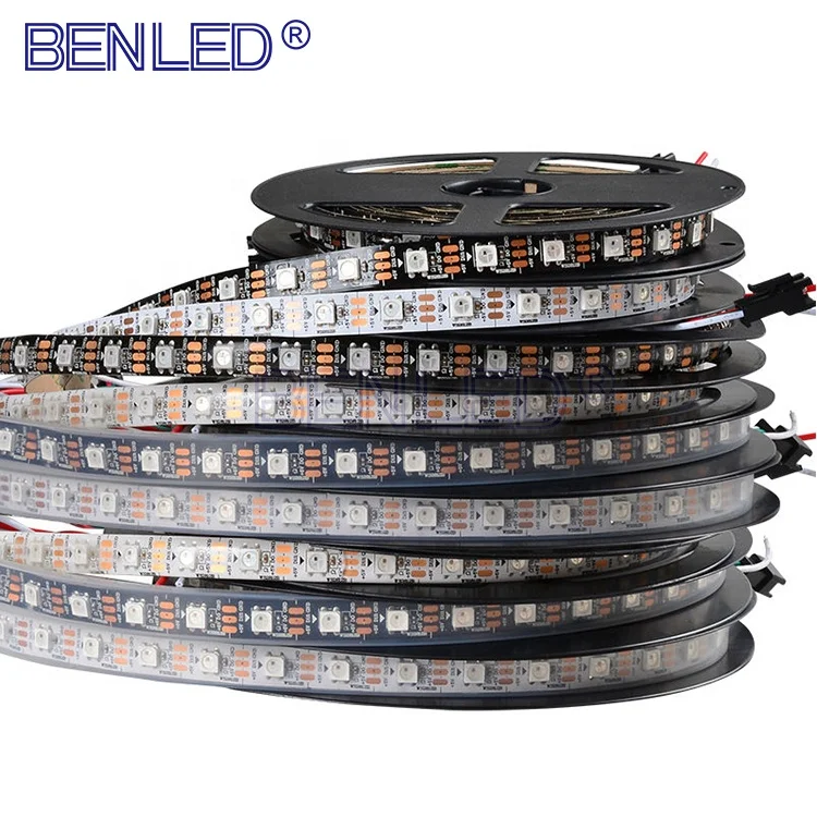 Rohs SMD 5050 WS 2812 SK6812 Pixel 5V Addressable Ic Built In Chip Full Color RGB 30 60 144 Leds Flexible LED WS2812B IC Strip