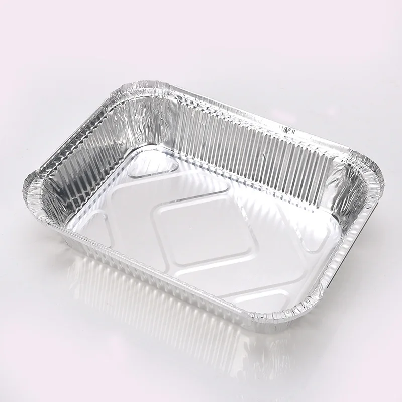 1750ml Disposable Kitchenware Aluminum Tray Eco-friendly Foil Pans Food