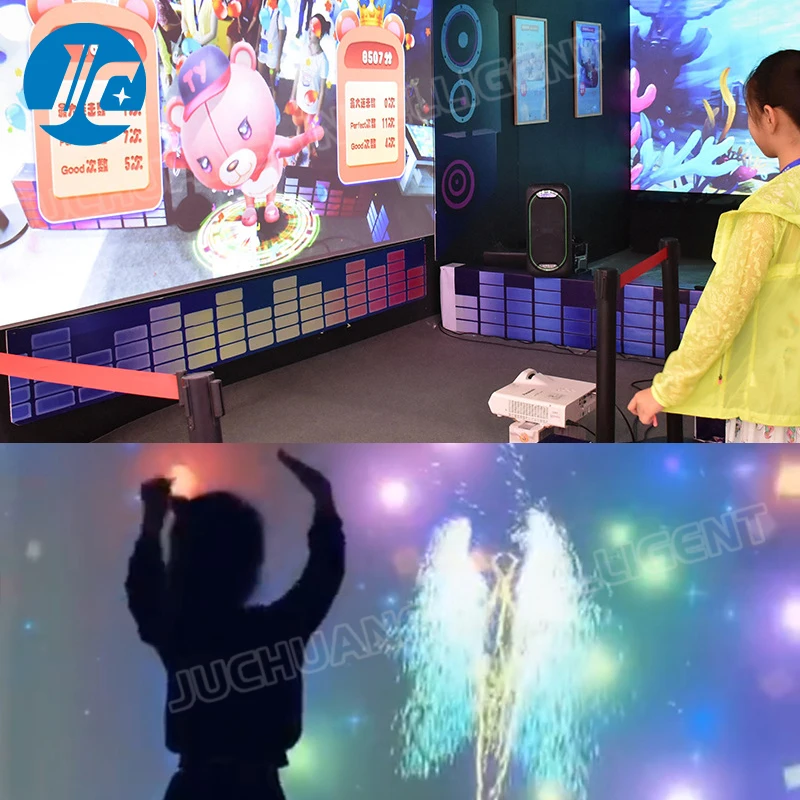 New design interactive restaurant technology projection dining table interactive restaurant  table