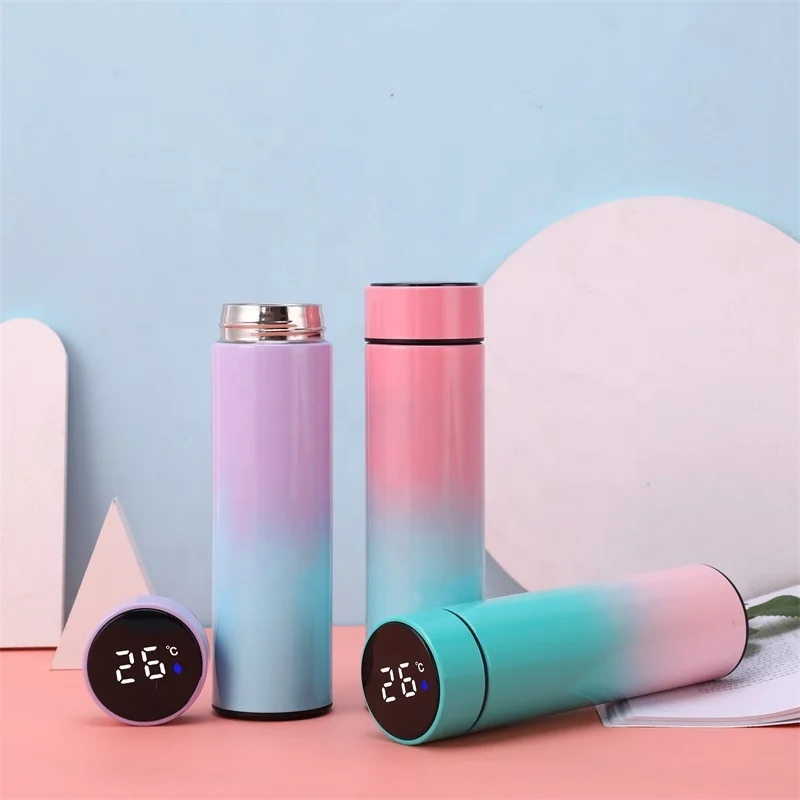 Thermos Water Bottle Leakproof Smart Tea Infuser LED Temperature Display Stainless Steel High Quality Gradient Insulated Cup