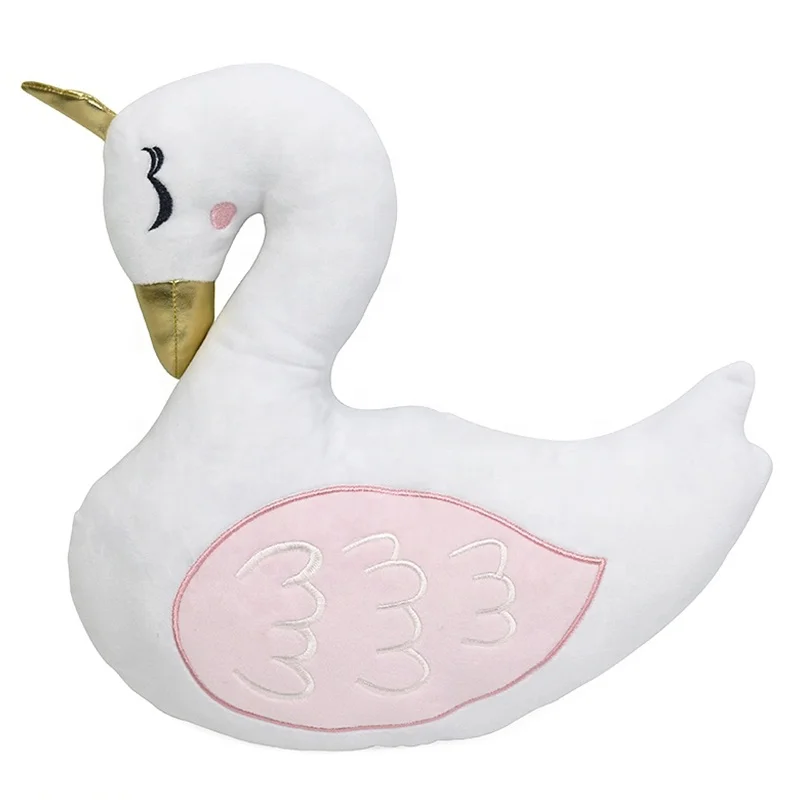 Creative 3D Simulation swan pillow kids stuffed toy soft pillows sofa chair decor cushion