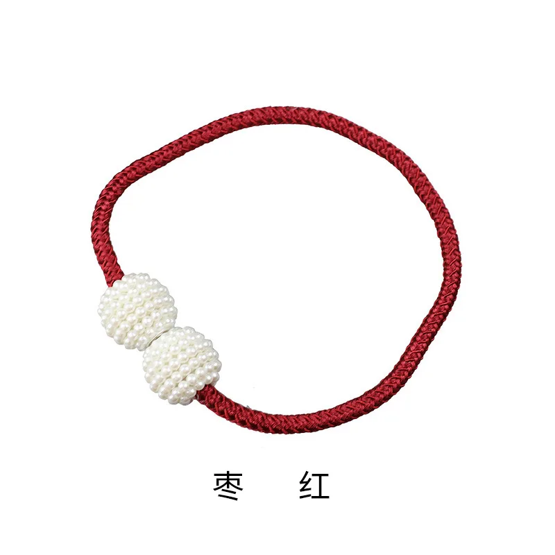 Curtain buckle accessories pearl magnetic binding rope