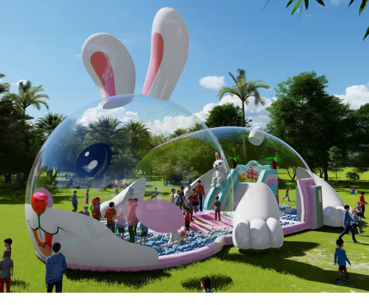 Pink Bubble Inflatable House With Millions Of Ocean Ball Pools, kids Entertainment Indoor Playground Ball Pit