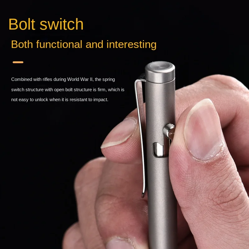 new 2024 titanium alloy tactical pen Multifunctional bolt Signature pen carry-on high-end Signature pen