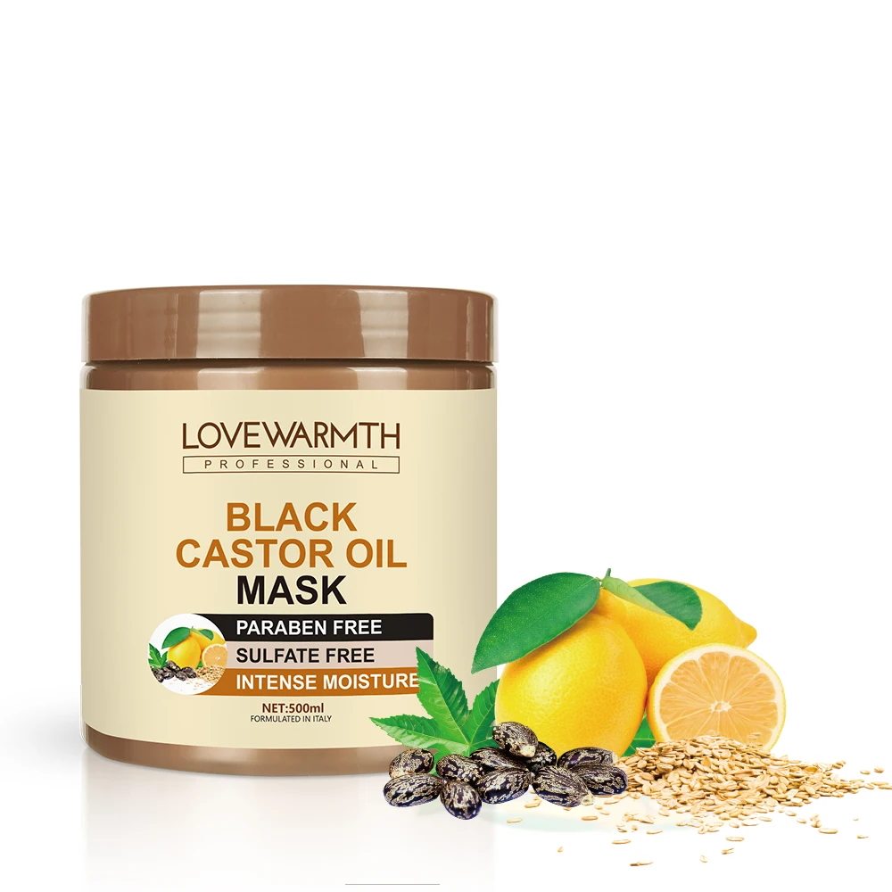 OEM Professional Natural Smooth Black Castor Oil Repairing Hair Mask Organic Collagen Hair Mask