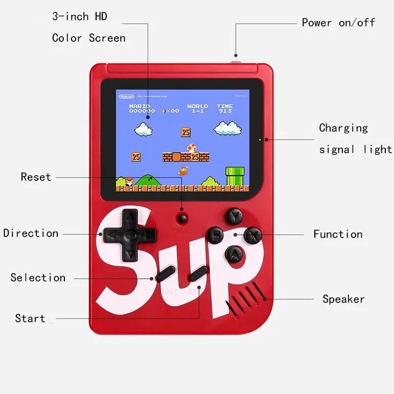 Factory Wholesale Retro Video 400 in 1 Game Console 3.0 Inch Built-in 8GB Handheld Game Player