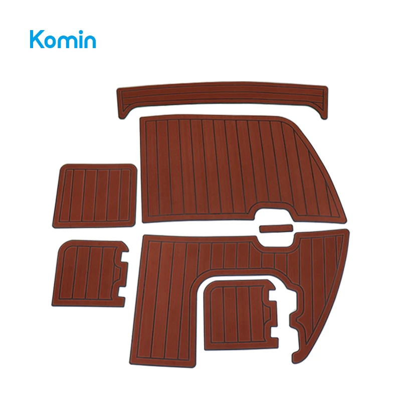 Komin Waterproof Dark Brown Boat Marine Floor Teak EVA Foam Boat Flooring