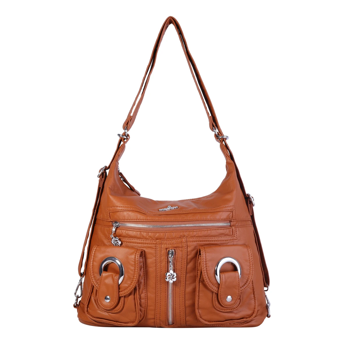 Angelkiss hot sale custom pu leather shoulder bags women handbags custom design fashion shoulder bag for ladies