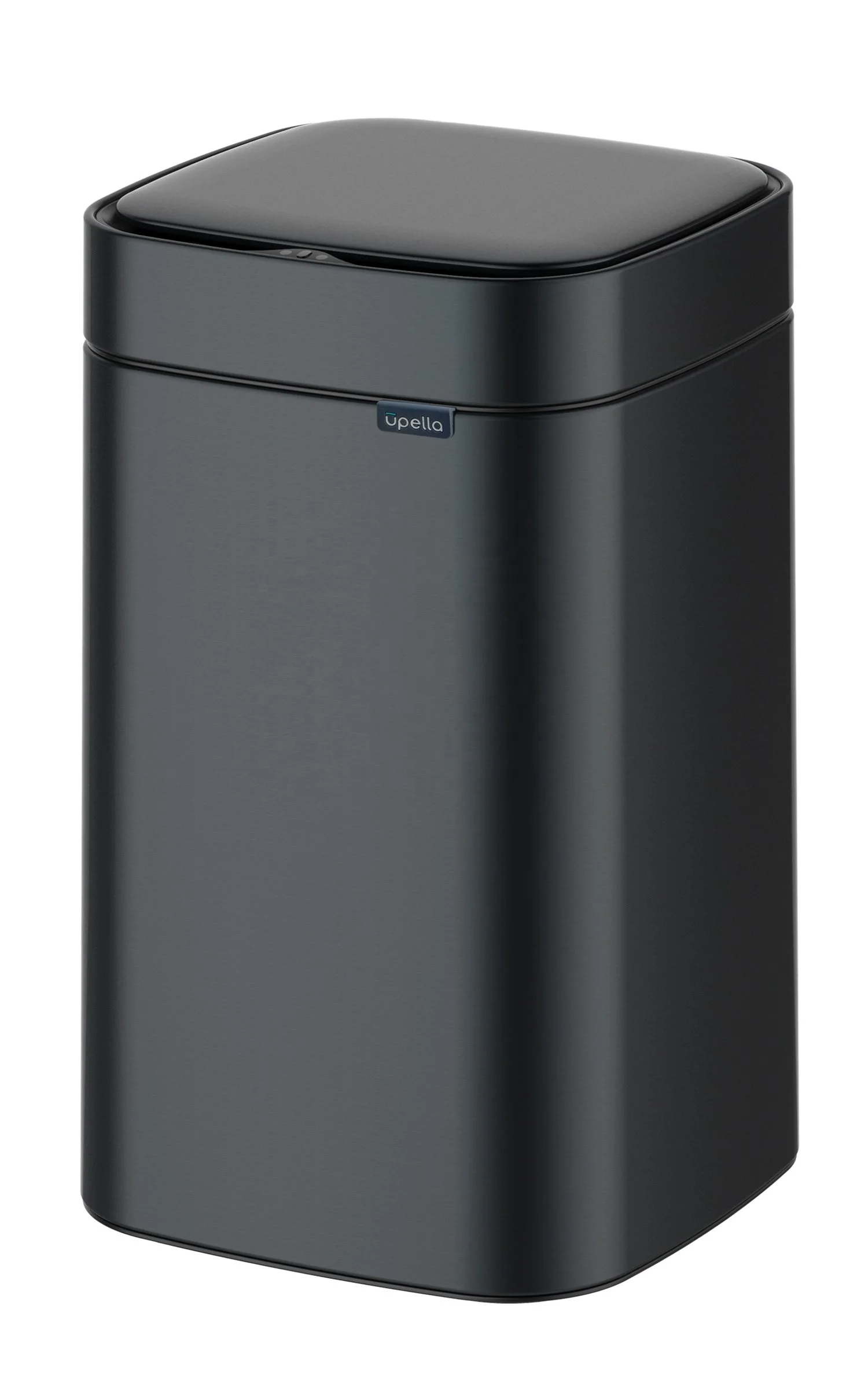 Black Grey Mini Office Rubbish Bin With Sensor Lid 12l