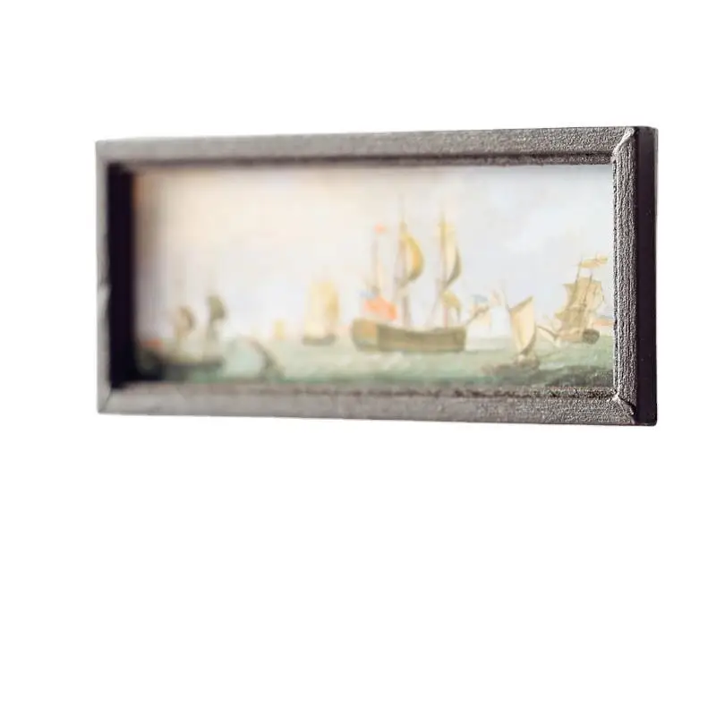 2025 New Dollhouse DIY Mini Furniture Model Living Room Scene Accessories Simple Oil Painting Murals