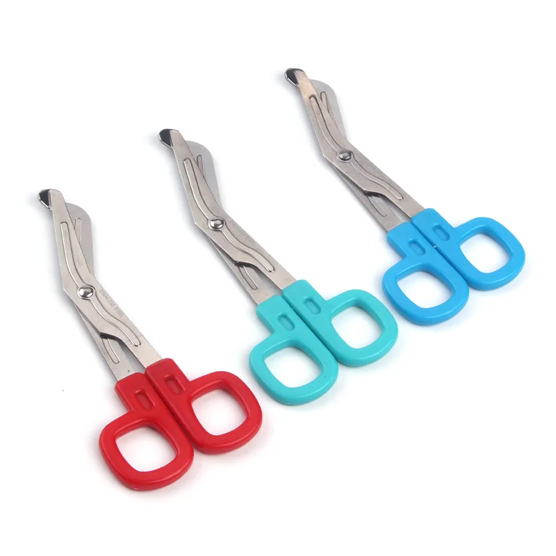 Household Tool 6Inch Black Stainless Steel Medical Canvas Shears Elbow Gauze Bandage Scissors