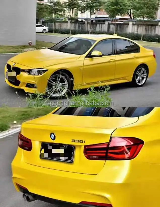 Hot Sales Air bubble free anti- scratch 1.52*18m Matte Metallic Yellow Car Wrap Film Vinyl Wrap