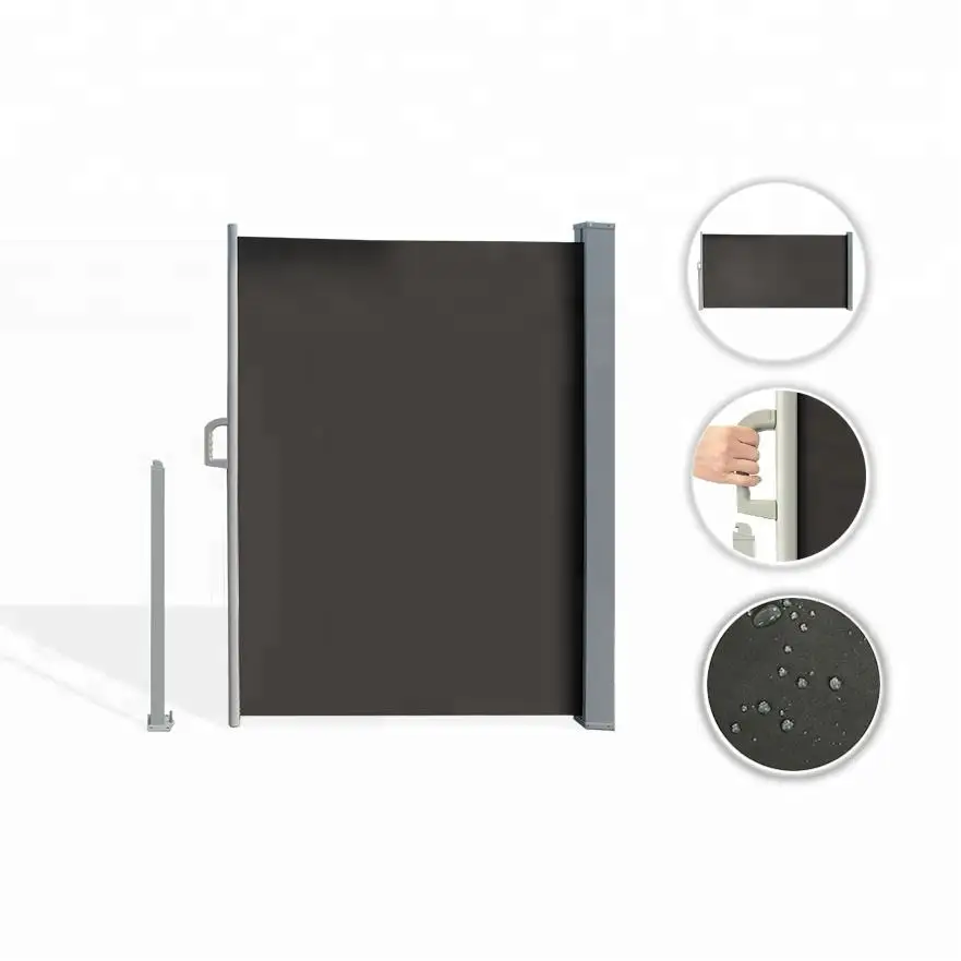 Outdoor retractable folding screen vertical wall balcony courtyard patio side awning