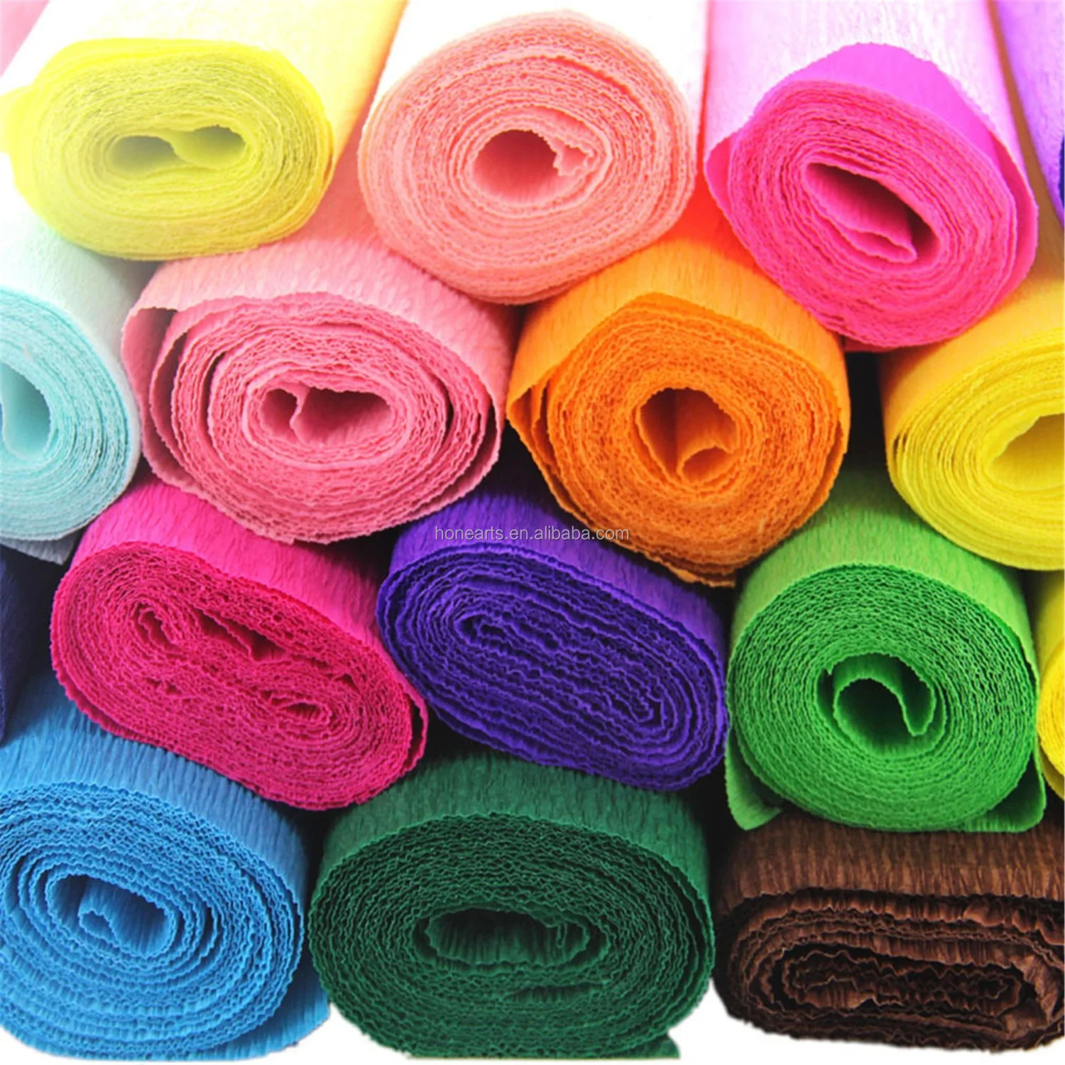 Flower Wrapping Crepe Paper Rolls Multi Colors 110GSM-130GSM Crepe Paper
