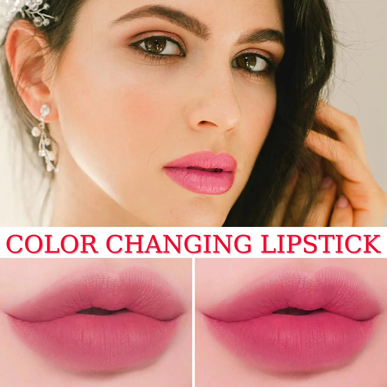 Flower nude matte lipstick transparent lip balm discolor lip stick rossetto opaco nudo waterproof jelly crystal lipstick