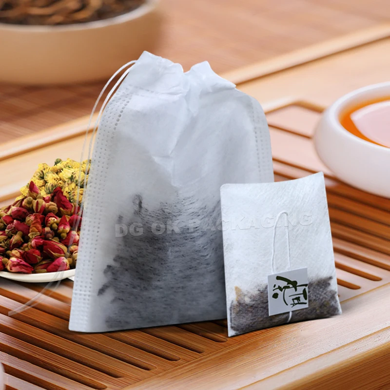 High Quality Disposable Heat Seal PLA Corn Fiber Square Coffee Sachet Tea Packaging Bag