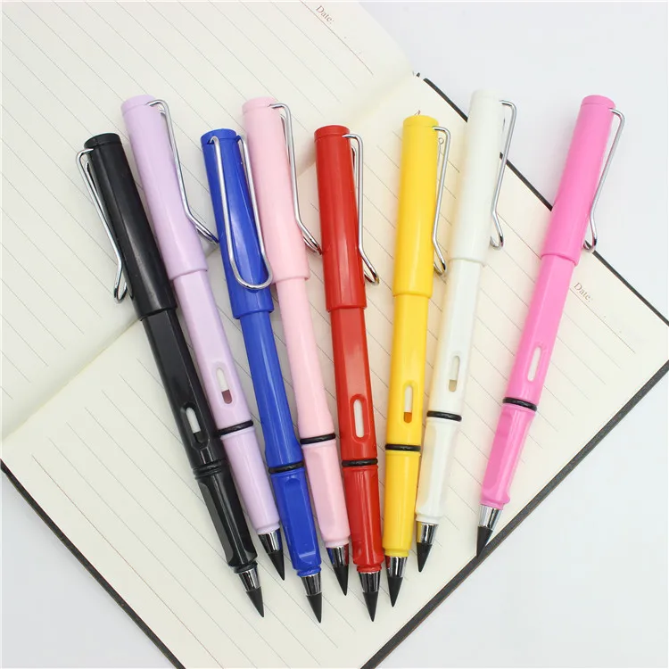 2021 New Eternal Ink-Free Pencil Without Sharpening Replaceable Refill Drawing Writing Pencil With Eraser