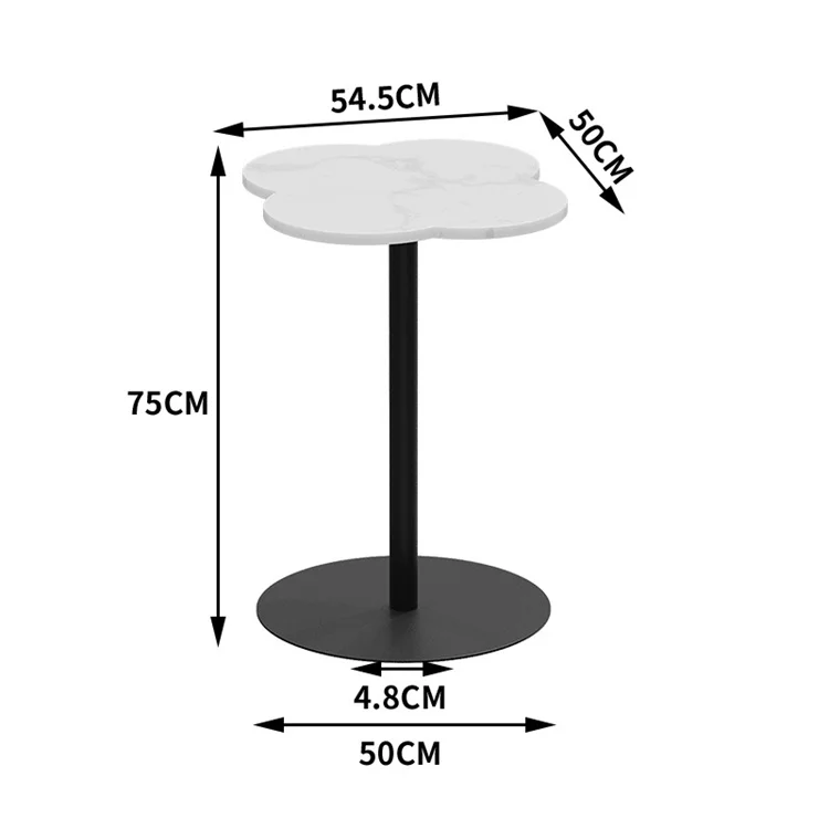 Industrial Style Sofa Side Leisure Stone Plate Flower Living Room Small Round Home Creative Bar Milk Shop Tea Table