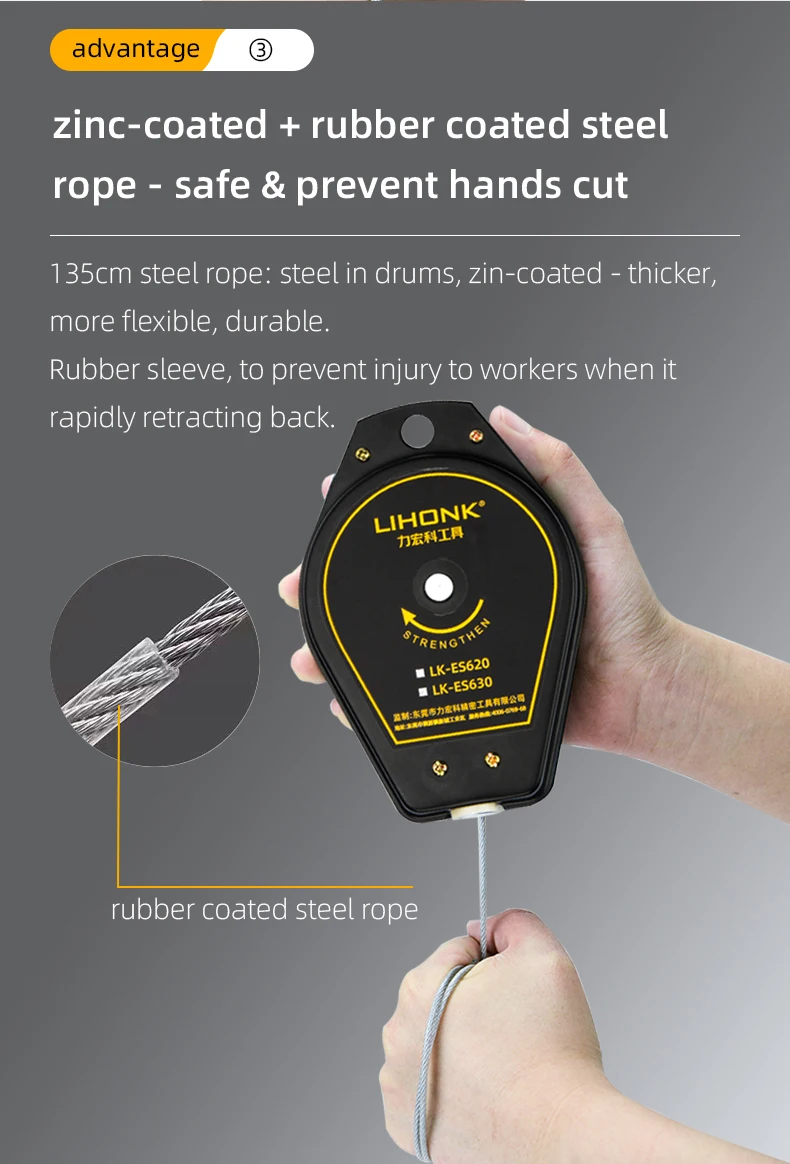 0.6-2.0 kg 1.5-3.0 kg assembly tools spring balancer with rubber-sleeve steel rope precision screwdrivers spring balancer