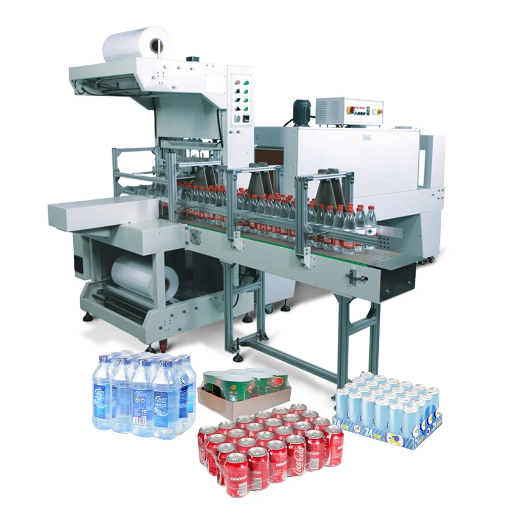 Heat Shrink Bundling Systems Film Packaging Machinery Mineral Water Bottle Shrink Wrapping Machine