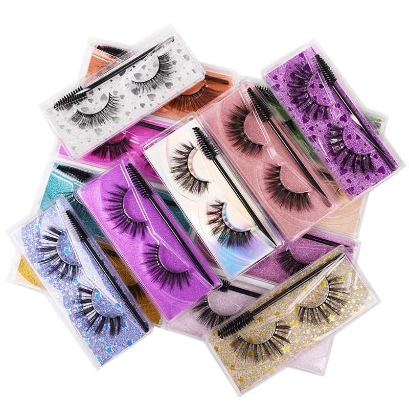 3D Silk Faux Mink Fake Premium Synthetic False Eyelashes Wholesale Natural Volume Eye Lashes Manufacturer