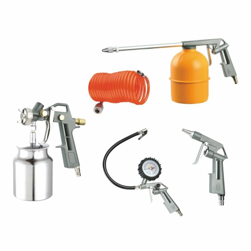 Professional 5M PE Spiral Hose Tyre Inflator Paint Spray Gun for Car Maintaining Spray Gun Kit