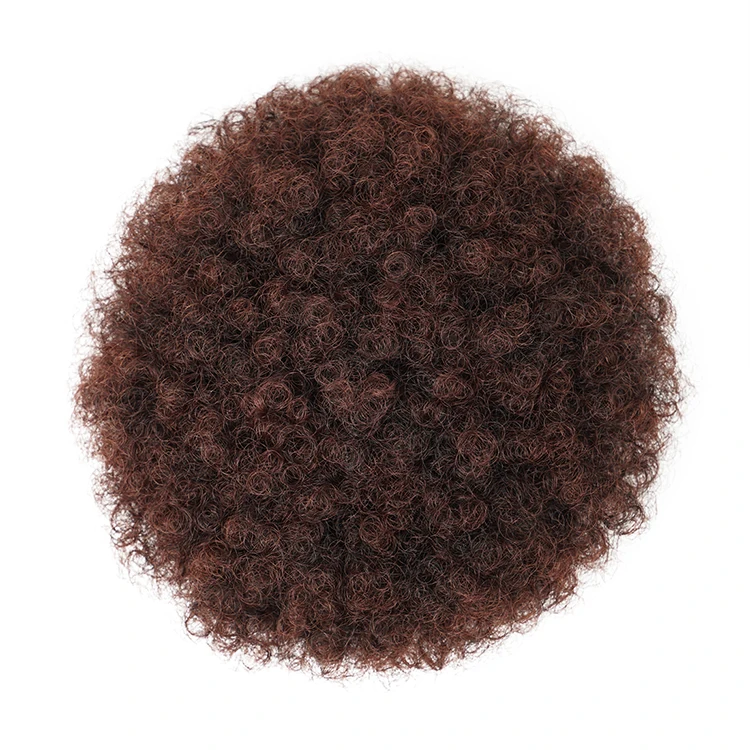 Шиньон для хвоста с высокой накладкой, шиньон для пучка волос, кудрявый шиньон для афро-кудрявых волос, синтетический шиньон с кулиской для хвоста