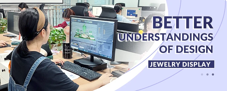 Factory custom jewelry display set luxury jewellery display stands sets for jewelry shop showcase