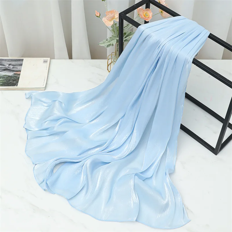 Thin scarf solid color cotton hemp scarf simple sun protection warm women shawl scarf