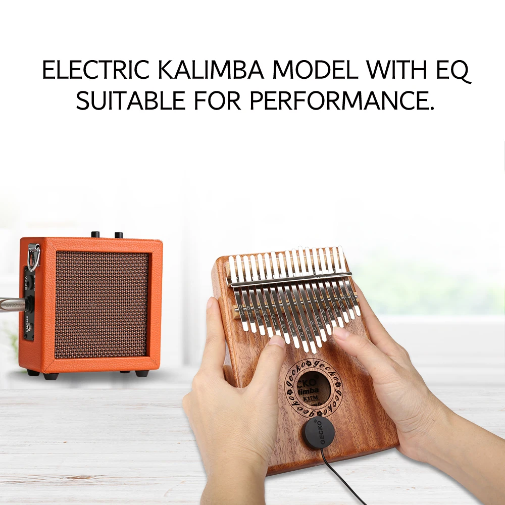 Accept custom mahogany 17-key student finger piano Kalimba