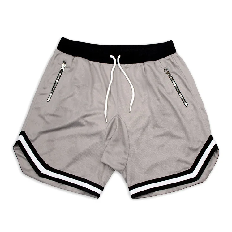 summer sports mens drawstring polyester mesh custom basketball shorts