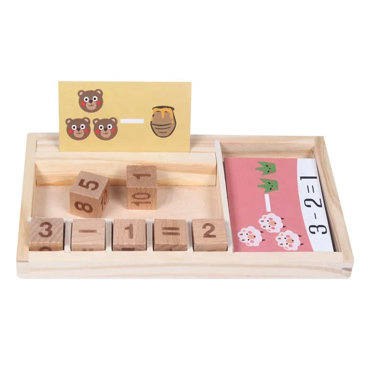 Kids Game Plus Minus Calculation Box Wood Other Educational Toys