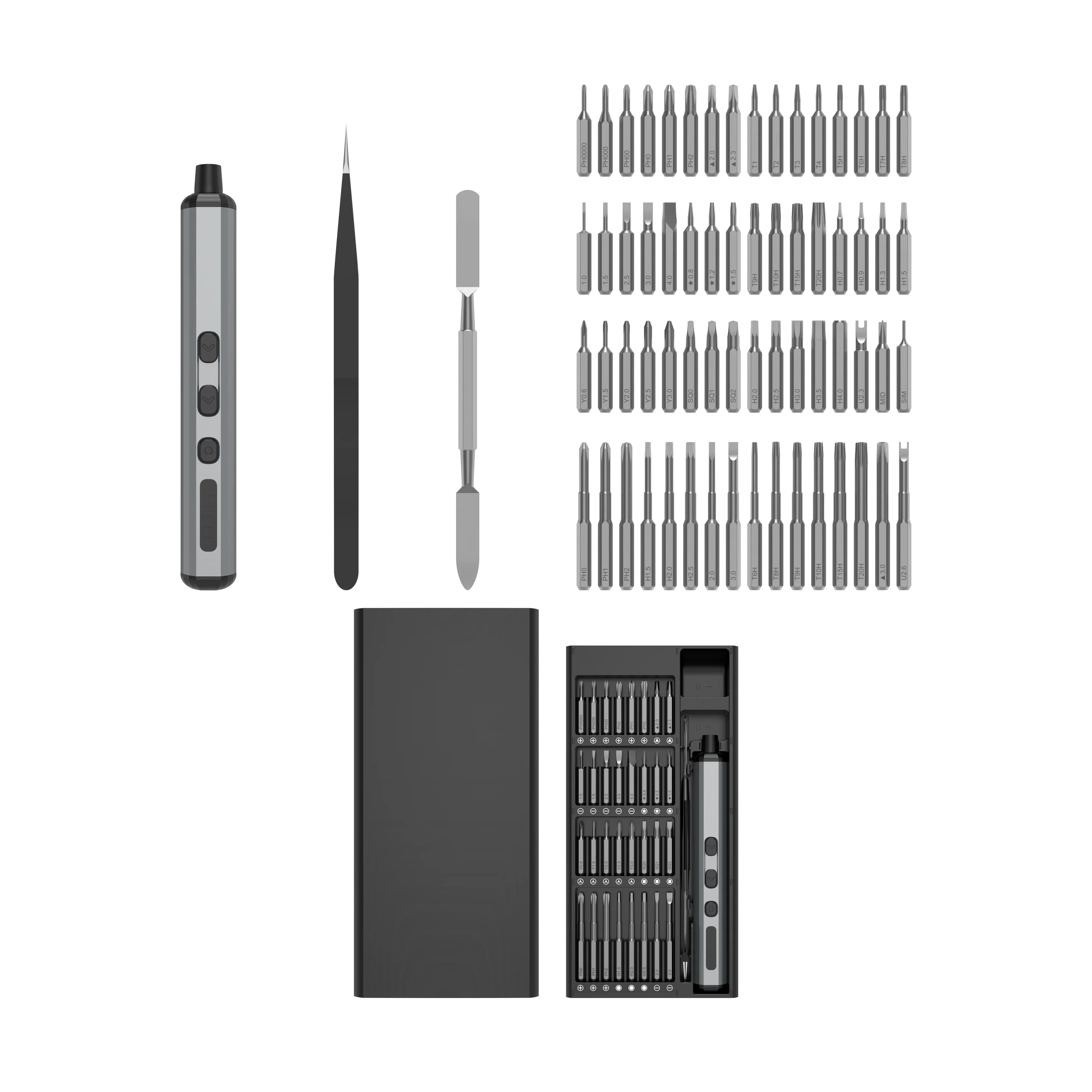 68 in 1 Home Precision Electric Screwdriver S2 Rechargeable Lithium ion Power Battery Straight Rod Cordless Screwdriver