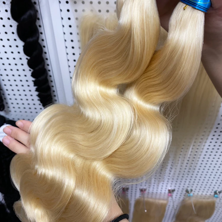 Double drawn remy virgin bundle  wholesale 613 tape hair extension in 100% human hair,sew in human hair extensions