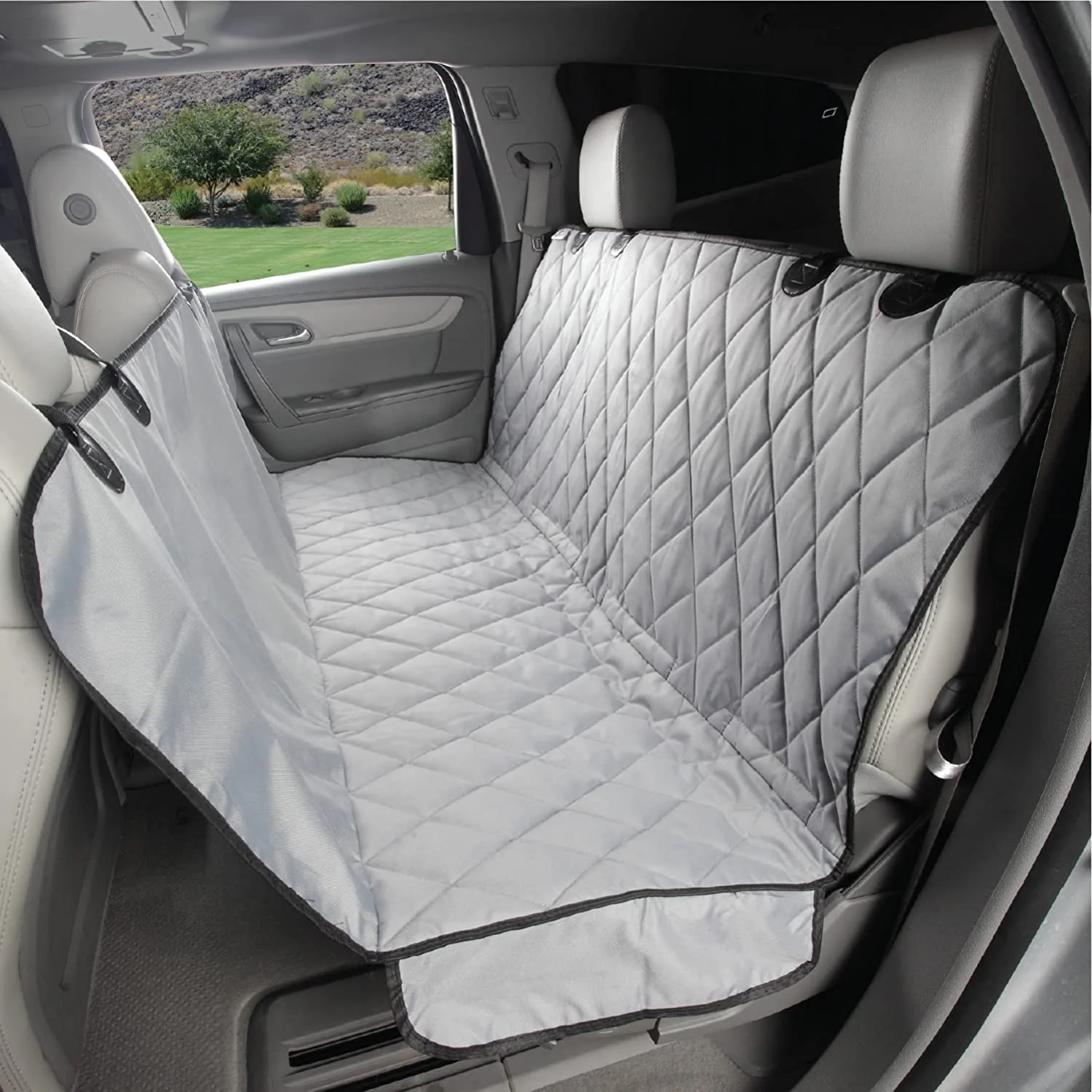 Wholesale Manufacturer 100% Waterproof Dog Car Seat Hammock Cover With Side Flaps Scratch-proof Pad Protector 4 Layers Oxford