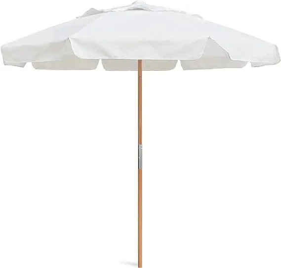 Wholesale Custom Outdoor Foldable Sun Umbrella Advertising Polyester PVC Oxford Waterproof Beach Umbrellas With Adjustable Tilt