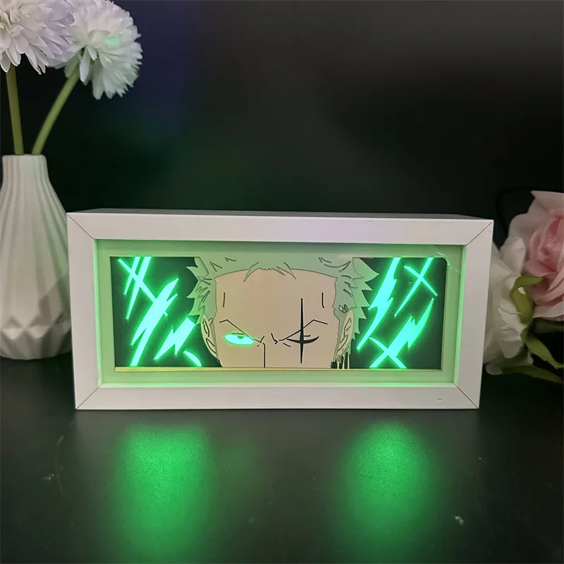 23*10*6CM 16 Colors Multiple Hot Selling Kakashi Sasuke Uchiha Jujutsu Kaisen Luffy Anime Led Night Light Lamp Box