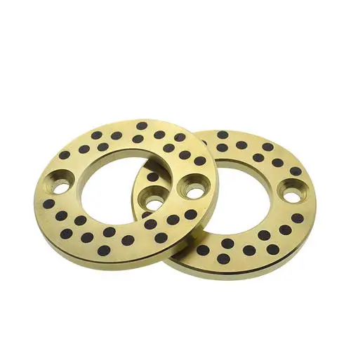 Self Lubricating High Load Bronze Graphite Machinery Spare Parts Customized OEM Brass Washer Shim Sliding Plate Copper Parts