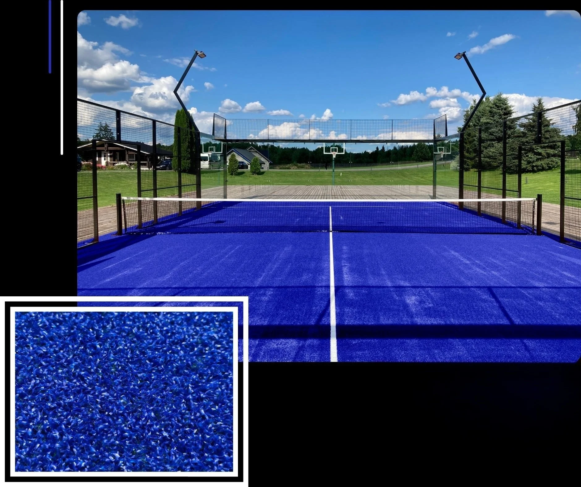 Factory Wholesale Panoramic Padel Court System Tempered Glass Thick Steel Paddle Tennis Court