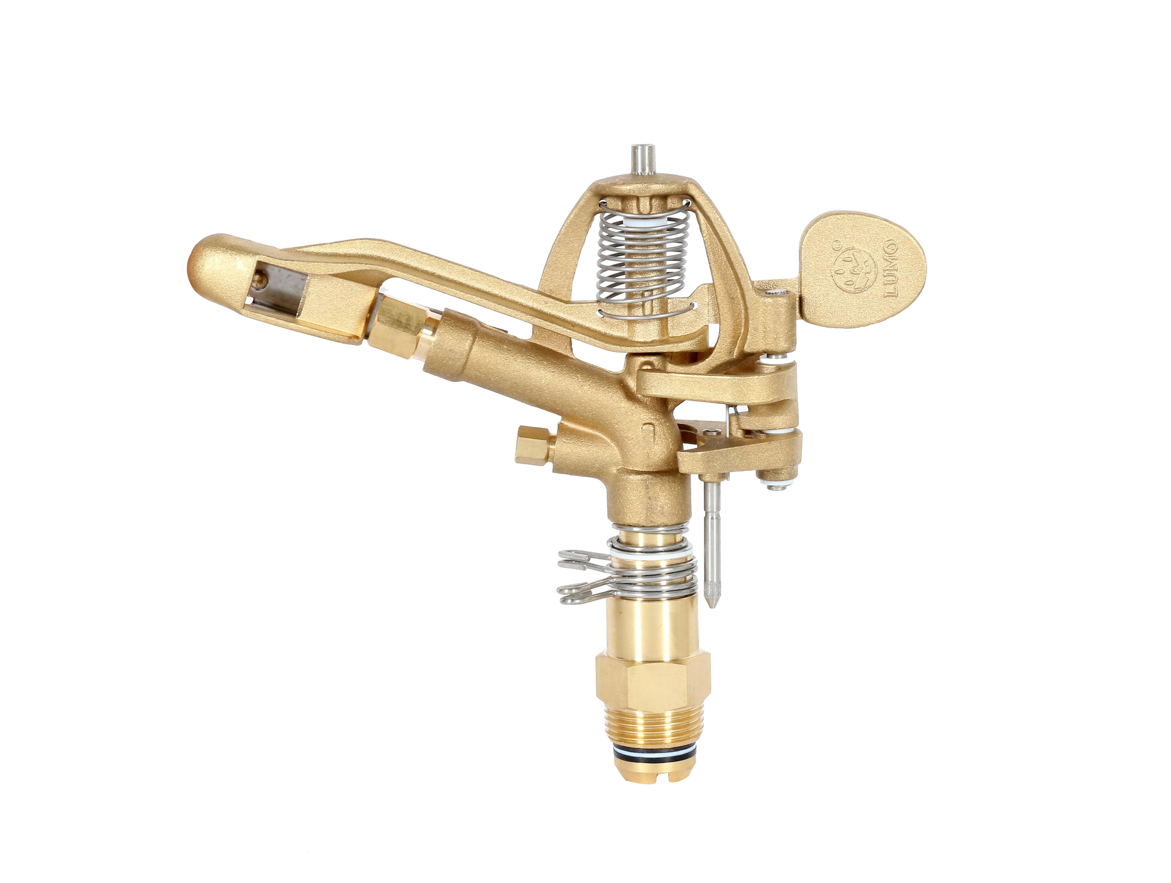 3/4 Inch Full Or Part Circle Male And Female Brass Impact Sprinkler With Brass Nozzle