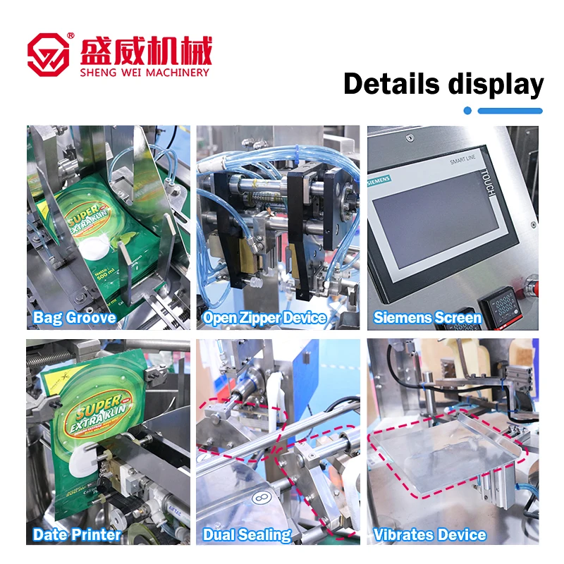 Shengwei Machinery Automatic Shampoo Paste Masala Tomato Sauce Liquid Sachet Yogurt Honey Sachet Oil Juice Packing Machine