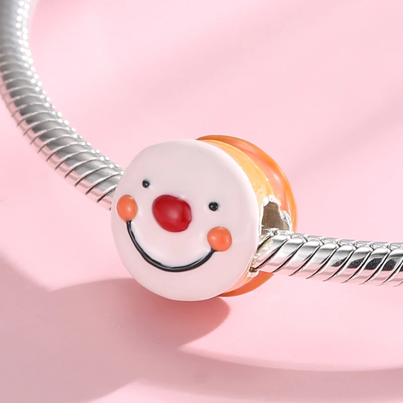 High Quality 925 Silver Delicious Food Dress Animals Pumpkin Yellow Duck Beads Charms for Jewelry Making Fit Original Bracelet