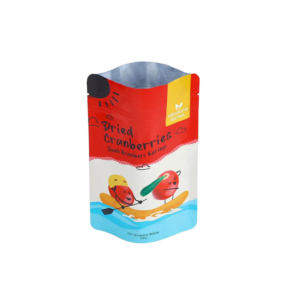 Ziplock Packing Bag Custom Plastic Pouch Packaging Dried Fruit Apricot Treasure Cranberries Food Packing Bag