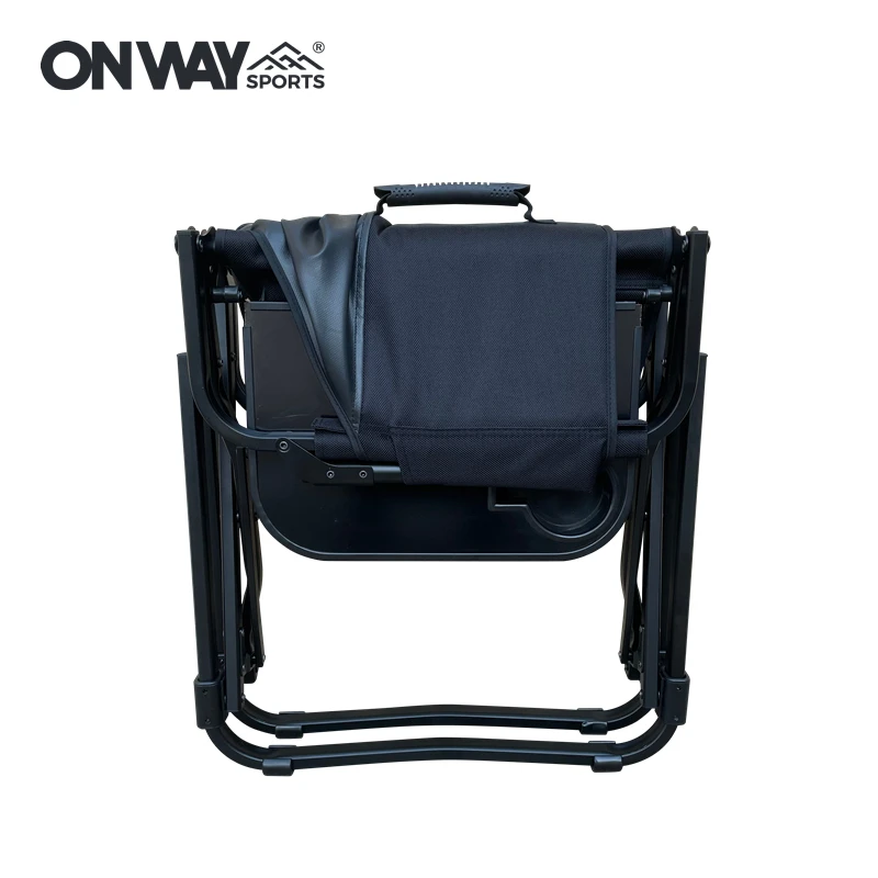 Onwaysports Luxury Portable Beach Camping Chair Director With Cooler and Carrying Bag