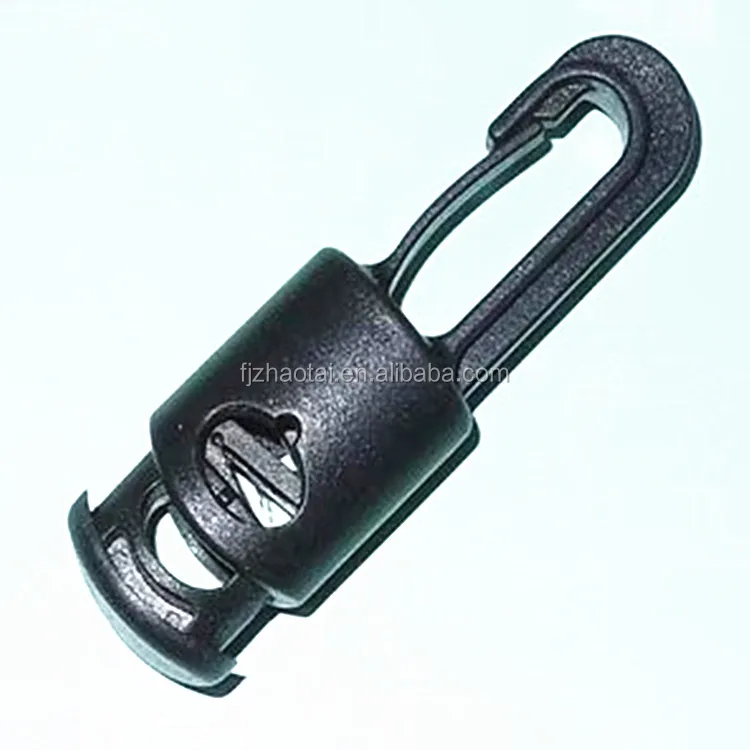 wholesale cord lock stopper elastic ropes cord lock plastic cord rope lock double5mm 7mm  10mm holes stopper