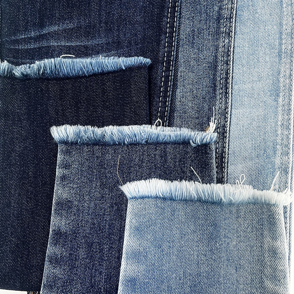 Wholesale Rolls Of 11.5oz Denim Fabric TC Yarn Raw Material 3/1 Twill For Jeans Indigo Rope Dyed Denim Fabrics