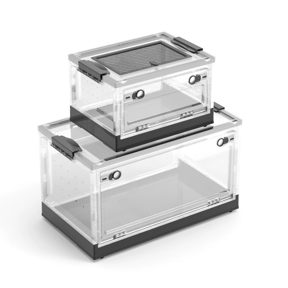 Foldable Small Animal PP Plastic Peptile Box Terrarium For Reptiles , Turtle, Lizard, Chameleon, and Other Reptile Supplies Cage