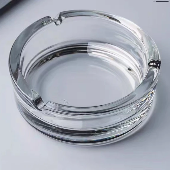aschenbecher Glass Ashtrays Wholesale Custom Logo Crystal Ashtray Luxury glass Home Hotel Restaurant Use Glass Ashtray